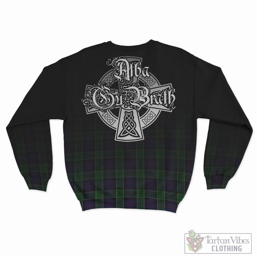 Tartan Vibes Clothing Leslie Hunting Tartan Sweatshirt Featuring Alba Gu Brath Family Crest Celtic Inspired