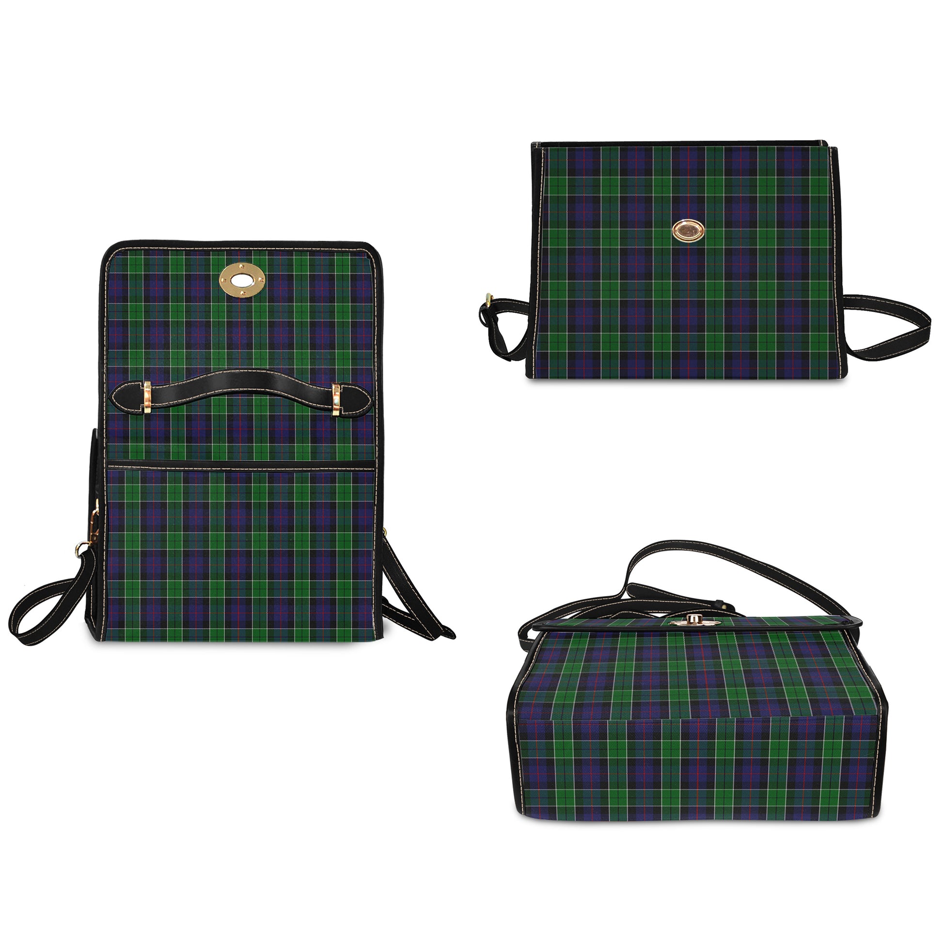 leslie-hunting-tartan-leather-strap-waterproof-canvas-bag