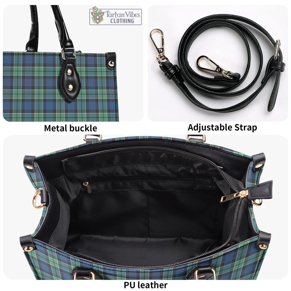 Tartan Vibes Clothing Leslie Hunting Ancient Tartan Luxury Leather Handbags