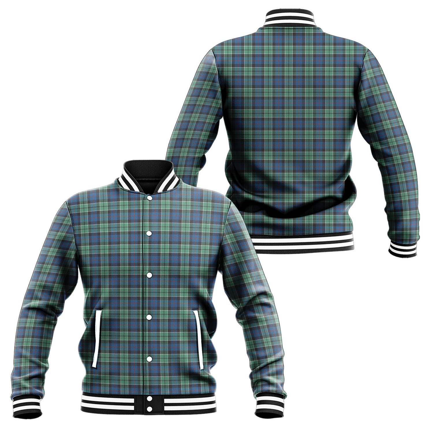 Leslie Hunting Ancient Tartan Baseball Jacket Unisex - Tartan Vibes Clothing