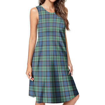 Leslie Hunting Ancient Tartan Womens Casual Dresses