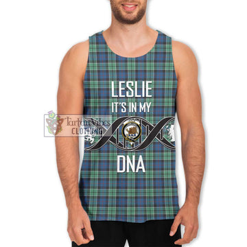 Leslie Hunting Ancient Tartan Men's Tank Top with Family Crest DNA In Me Style