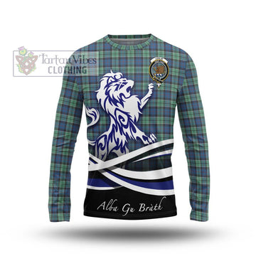 Leslie Hunting Ancient Tartan Long Sleeve T-Shirt with Alba Gu Brath Regal Lion Emblem