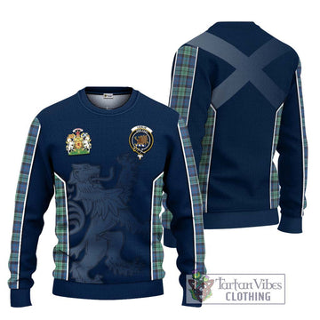 Leslie Hunting Ancient Tartan Ugly Sweater with Family Crest and Lion Rampant Vibes Sport Style