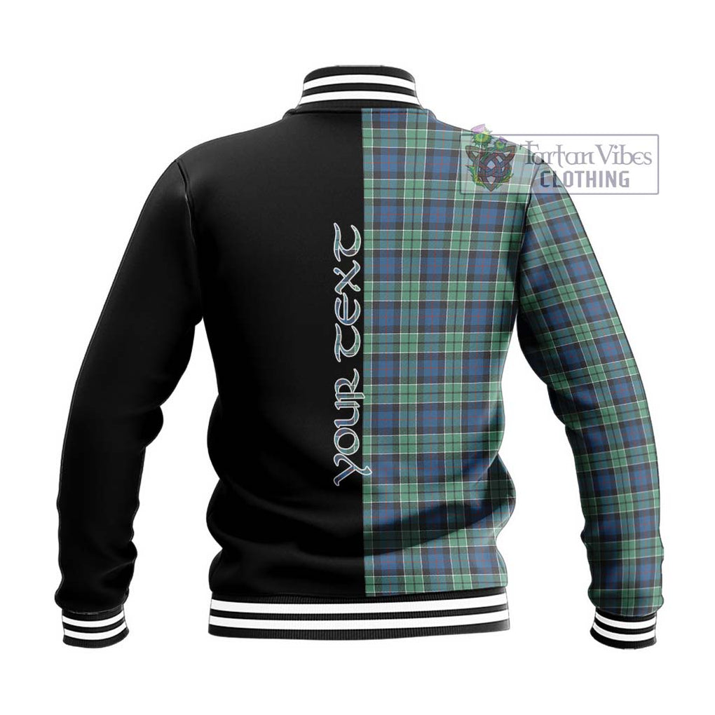 Leslie Hunting Ancient Tartan Baseball Jacket with Family Crest and Half Of Me Style - Tartanvibesclothing Shop