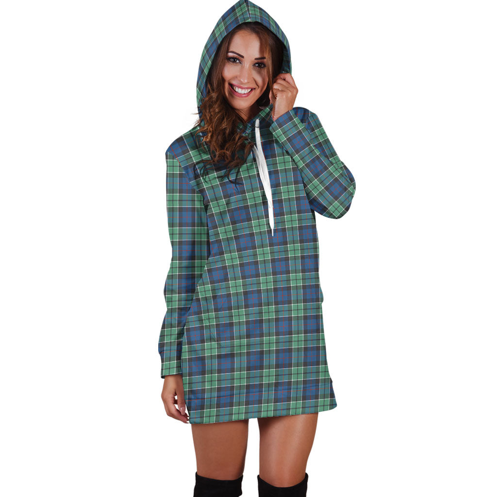 Leslie Hunting Ancient Tartan Hoodie Dress - Tartan Vibes Clothing