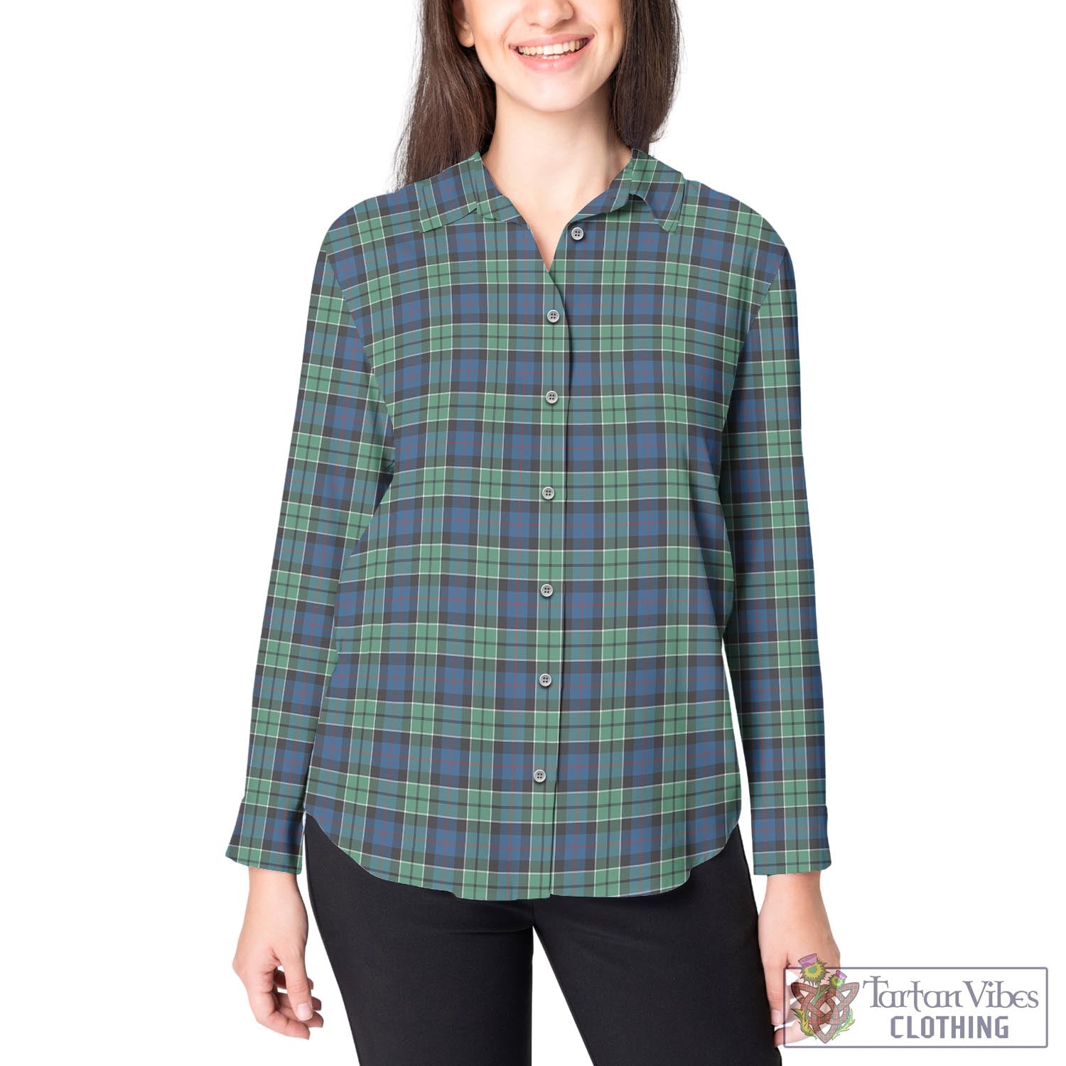 Leslie Hunting Ancient Tartan Womens Casual Shirt