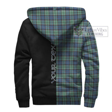 Leslie Hunting Ancient Tartan Sherpa Hoodie with Family Crest and Half Of Me Style