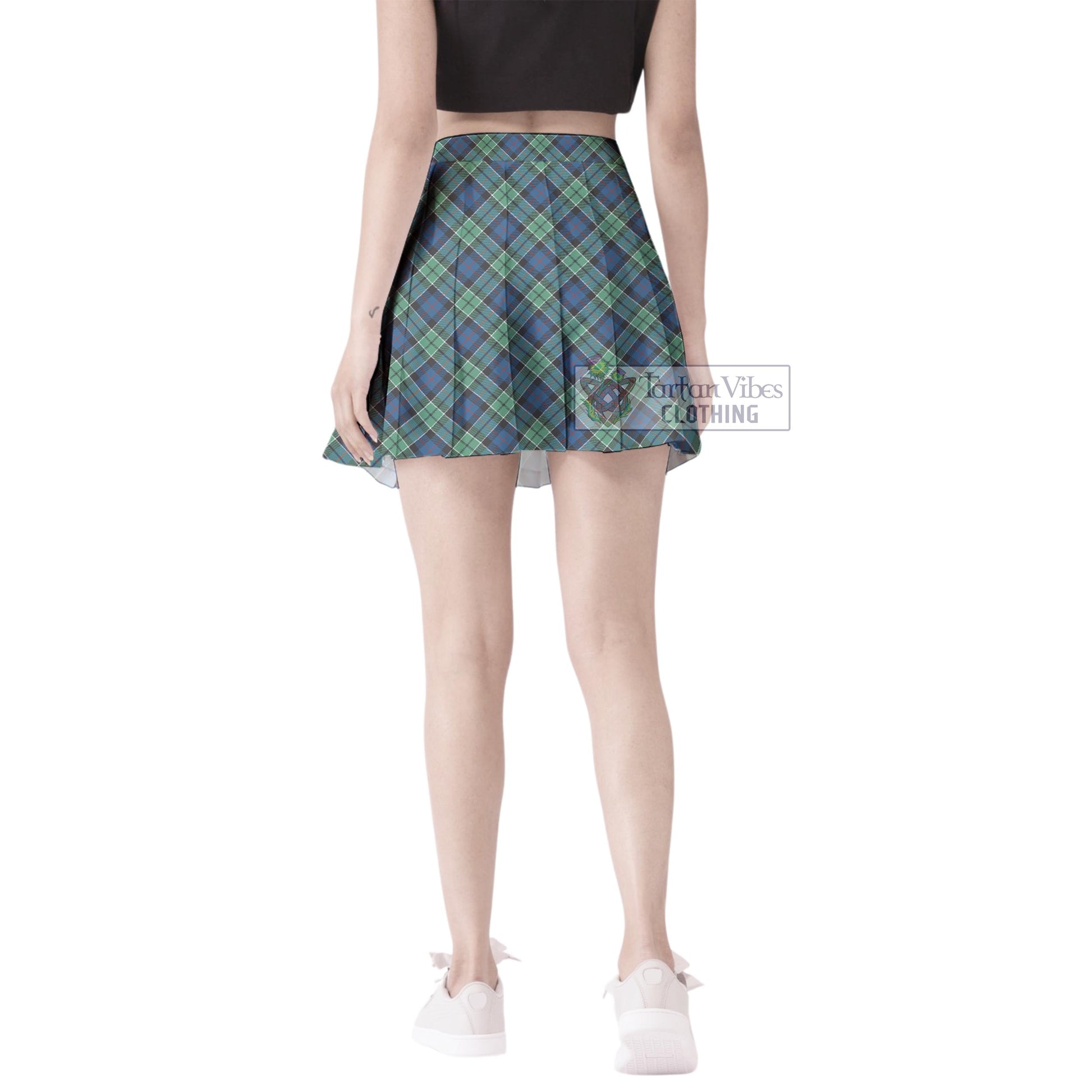 Tartan Vibes Clothing Leslie Hunting Ancient Tartan Women's Plated Mini Skirt