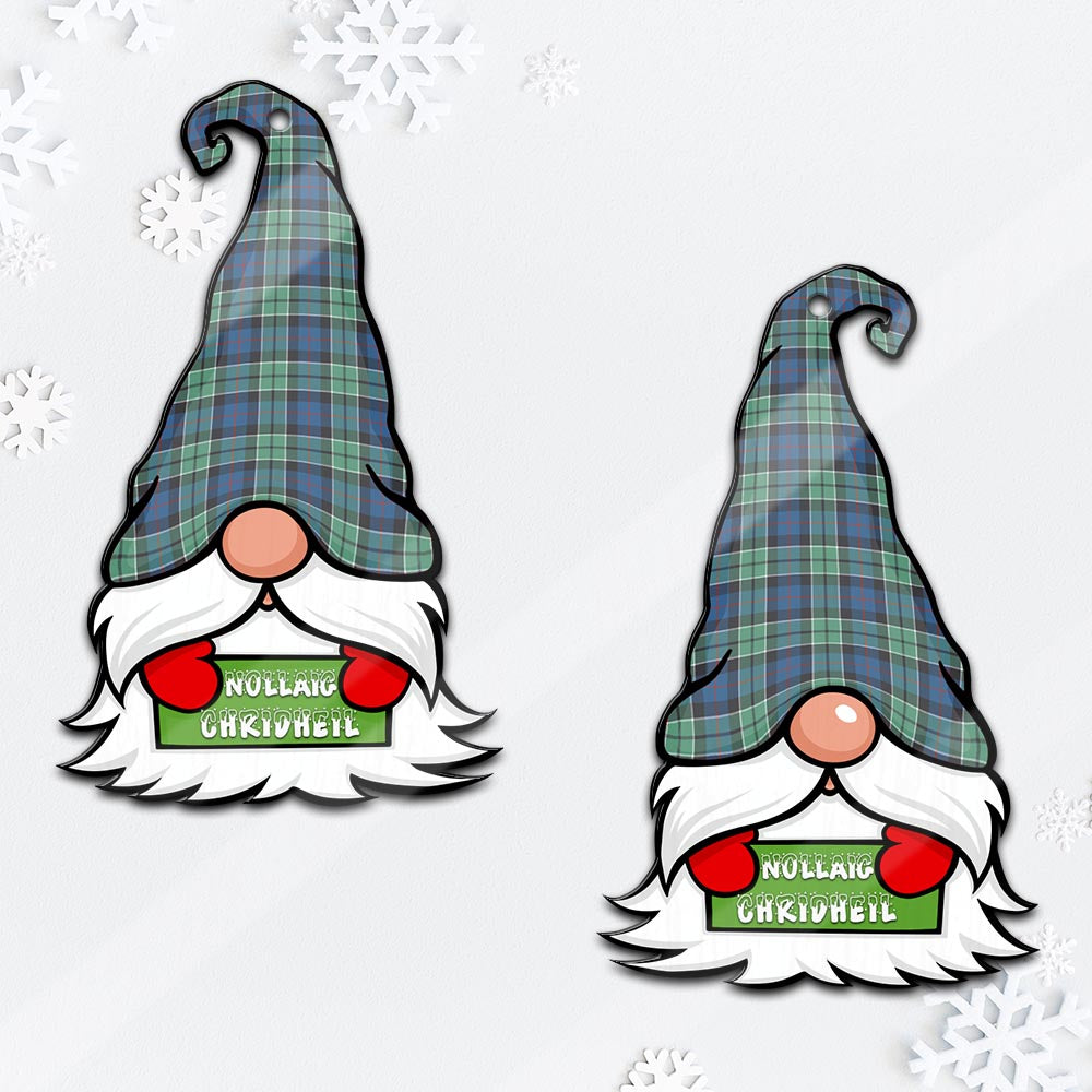 Leslie Hunting Ancient Gnome Christmas Ornament with His Tartan Christmas Hat - Tartan Vibes Clothing