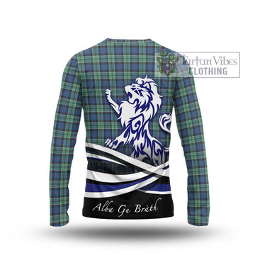 Leslie Hunting Ancient Tartan Long Sleeve T-Shirt with Alba Gu Brath Regal Lion Emblem