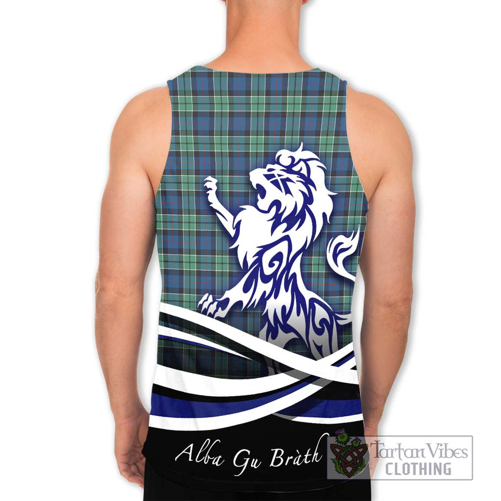 Leslie Hunting Ancient Tartan Men's Tank Top with Alba Gu Brath Regal Lion Emblem - Tartanvibesclothing Shop