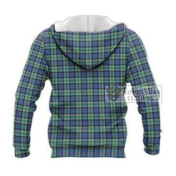 Leslie Hunting Ancient Tartan Knitted Hoodie with Family Crest DNA In Me Style