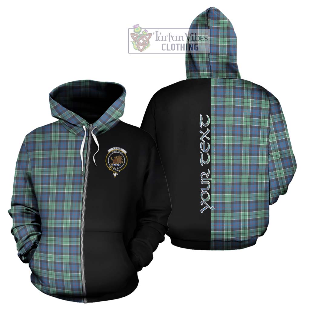 Leslie Hunting Ancient Tartan Hoodie with Family Crest and Half Of Me Style - Tartanvibesclothing Shop