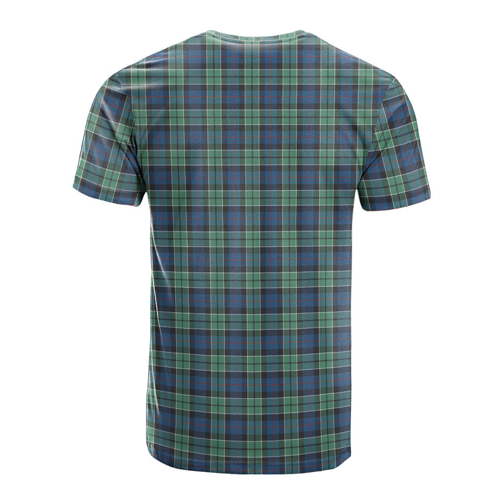 Leslie Hunting Ancient Tartan T-Shirt with Family Crest - Tartan Vibes Clothing