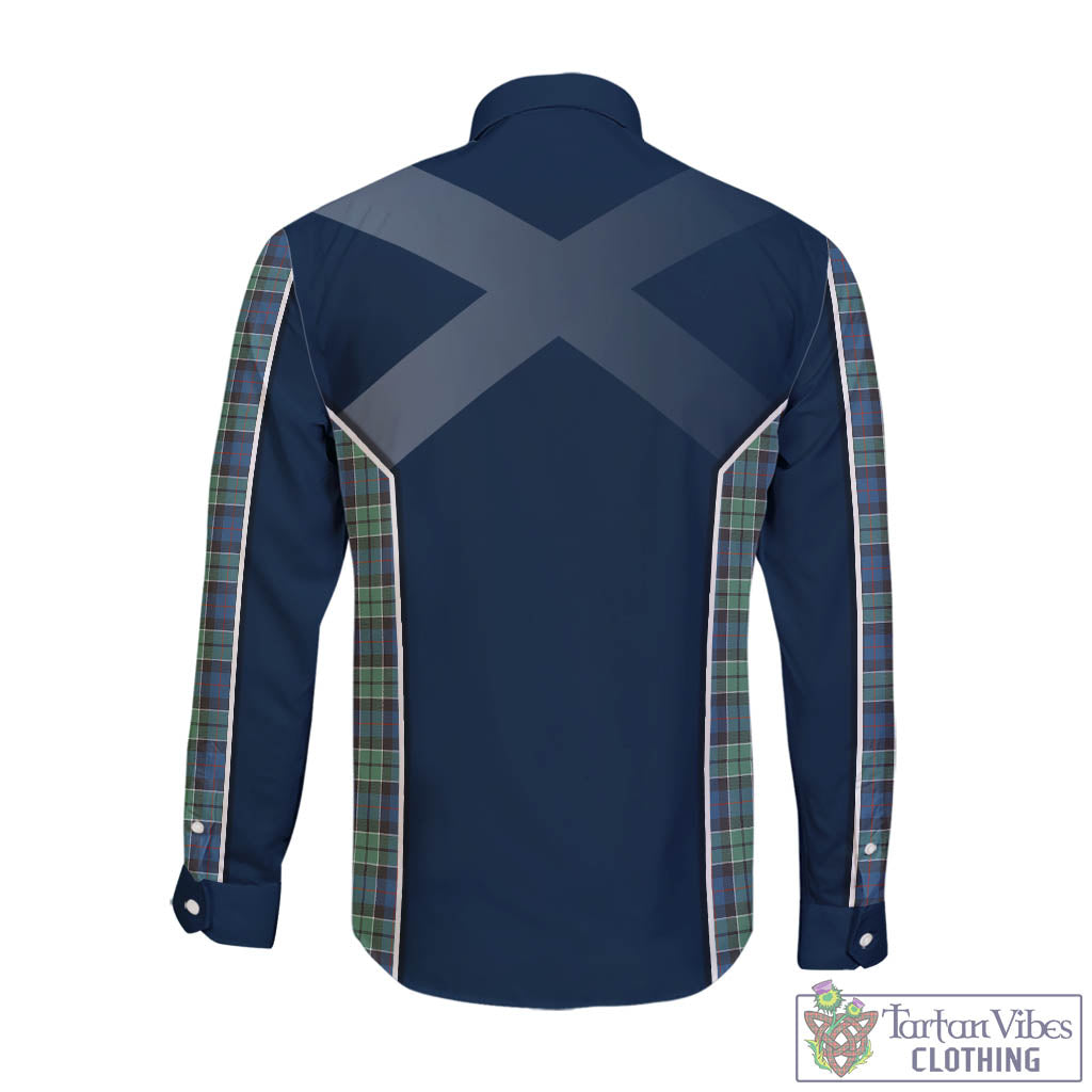 Tartan Vibes Clothing Leslie Hunting Ancient Tartan Long Sleeve Button Up Shirt with Family Crest and Lion Rampant Vibes Sport Style