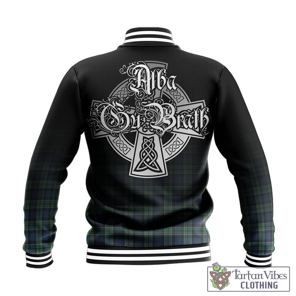 Tartan Vibes Clothing Leslie Hunting Ancient Tartan Baseball Jacket Featuring Alba Gu Brath Family Crest Celtic Inspired