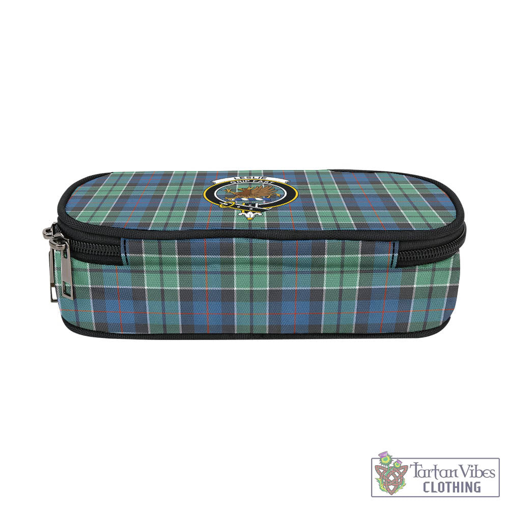 Tartan Vibes Clothing Leslie Hunting Ancient Tartan Pen and Pencil Case with Family Crest