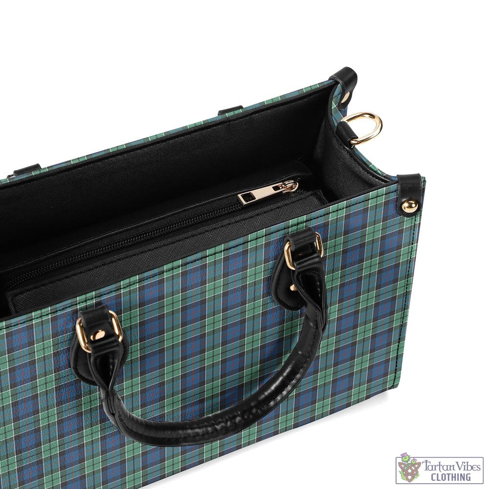 Tartan Vibes Clothing Leslie Hunting Ancient Tartan Luxury Leather Handbags