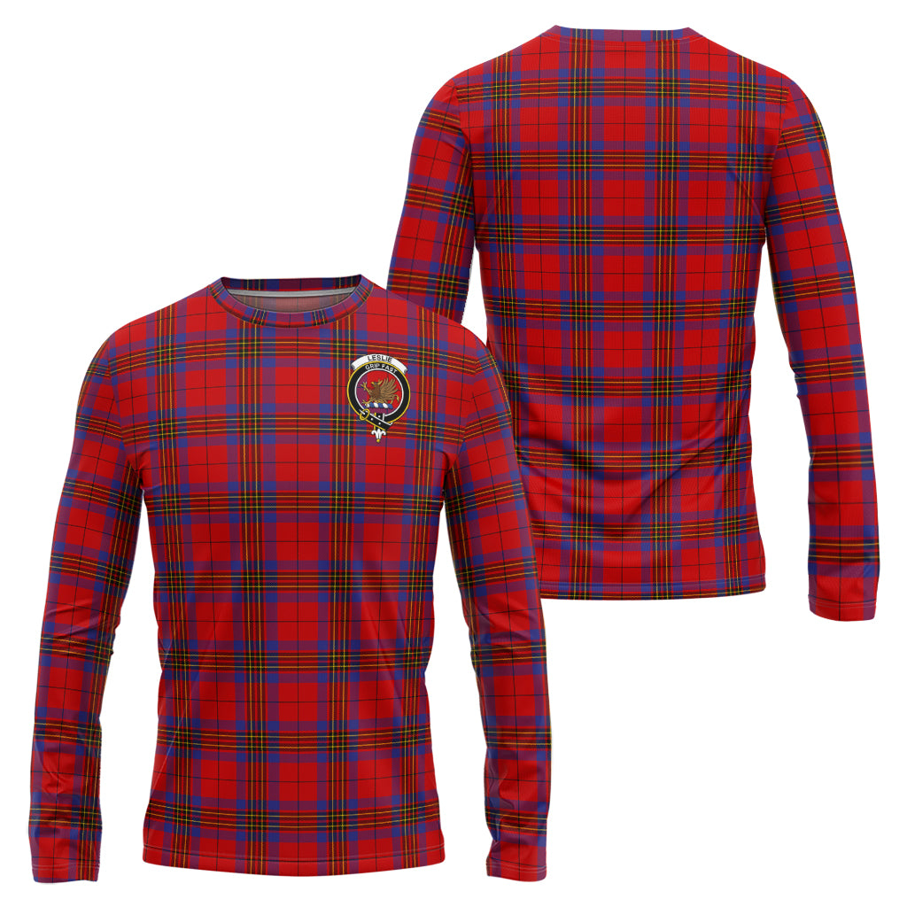 leslie-modern-tartan-long-sleeve-t-shirt-with-family-crest