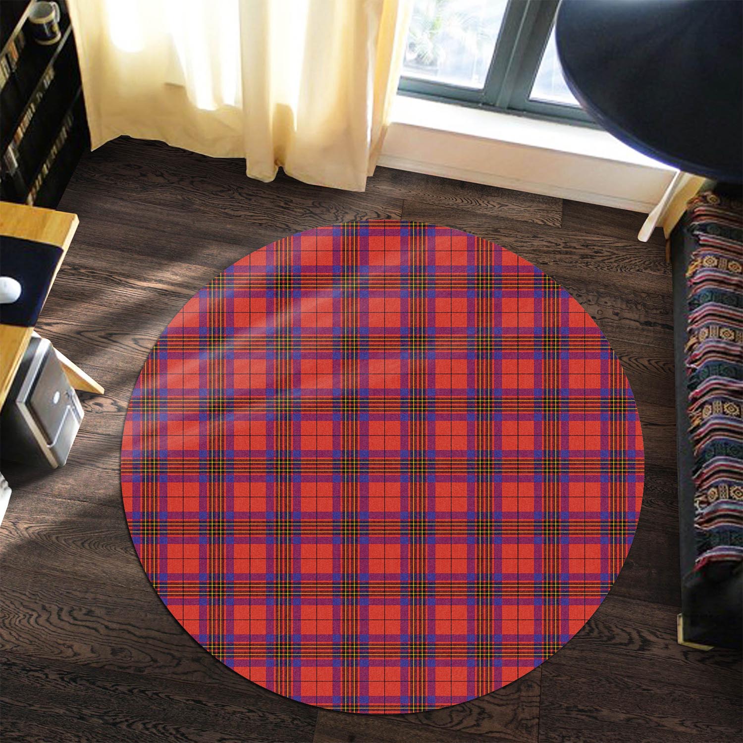 leslie-modern-tartan-round-rug