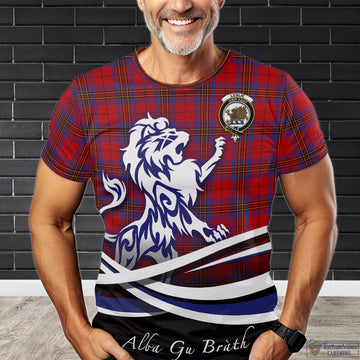 Leslie Tartan T-Shirt with Alba Gu Brath Regal Lion Emblem