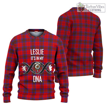 Leslie Tartan Ugly Sweater with Family Crest DNA In Me Style