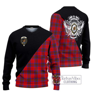 Leslie Tartan Ugly Sweater with Family Crest and Military Logo Style