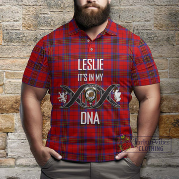 Leslie Tartan Polo Shirt with Family Crest DNA In Me Style