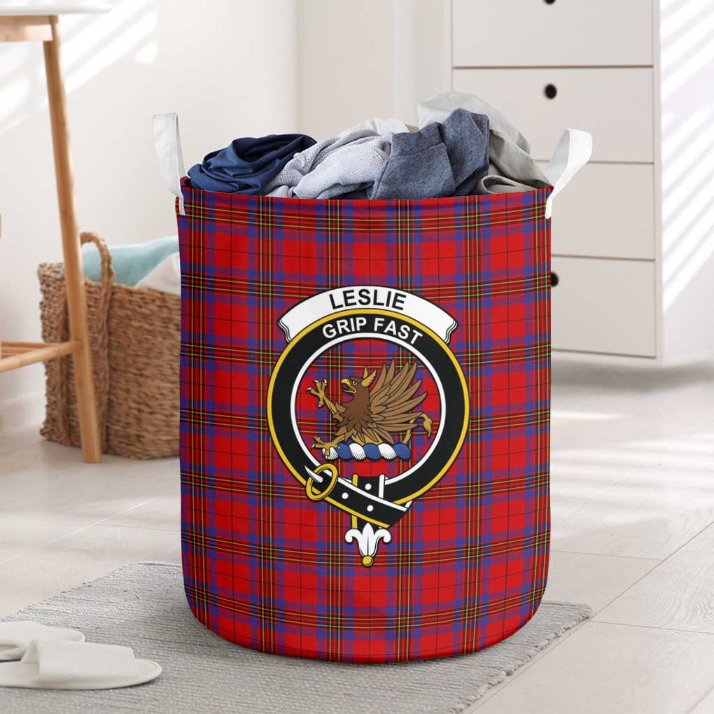 Leslie Tartan Laundry Basket with Family Crest One Size - Tartanvibesclothing Shop