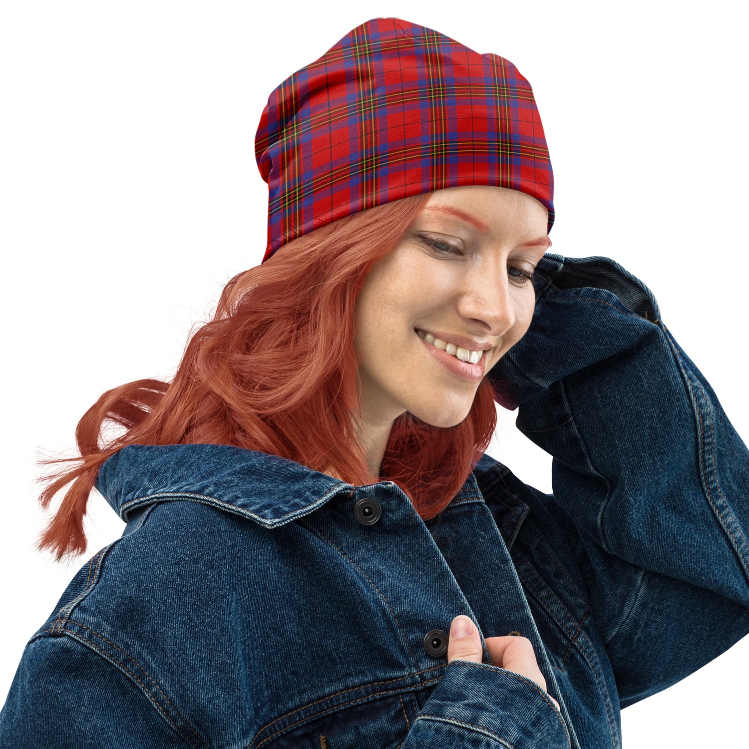 Leslie Tartan Beanies Hat One Size 10.5*10.2 inches - Tartan Vibes Clothing