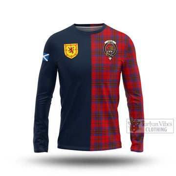 Leslie Tartan Long Sleeve T-Shirt Alba with Scottish Lion Royal Arm Half Style