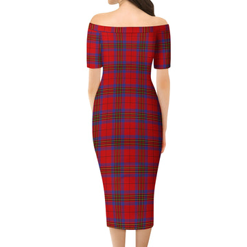 Leslie Tartan Off Shoulder Lady Dress