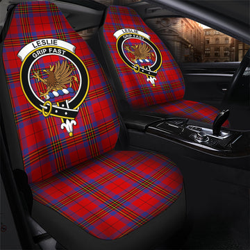 Leslie Tartan Car Seat Cover with Family Crest