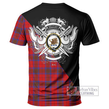 Leslie Tartan T-Shirt with Family Crest and Military Logo Style