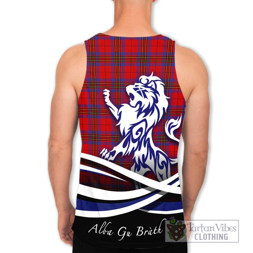 Leslie Tartan Men's Tank Top with Alba Gu Brath Regal Lion Emblem - Tartanvibesclothing Shop