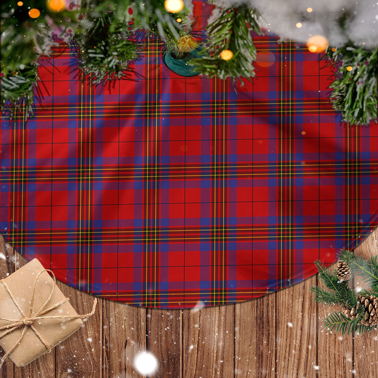 Leslie Modern Tartan Christmas Tree Skirt - Tartanvibesclothing