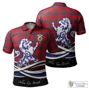 Leslie Tartan Polo Shirt with Alba Gu Brath Regal Lion Emblem