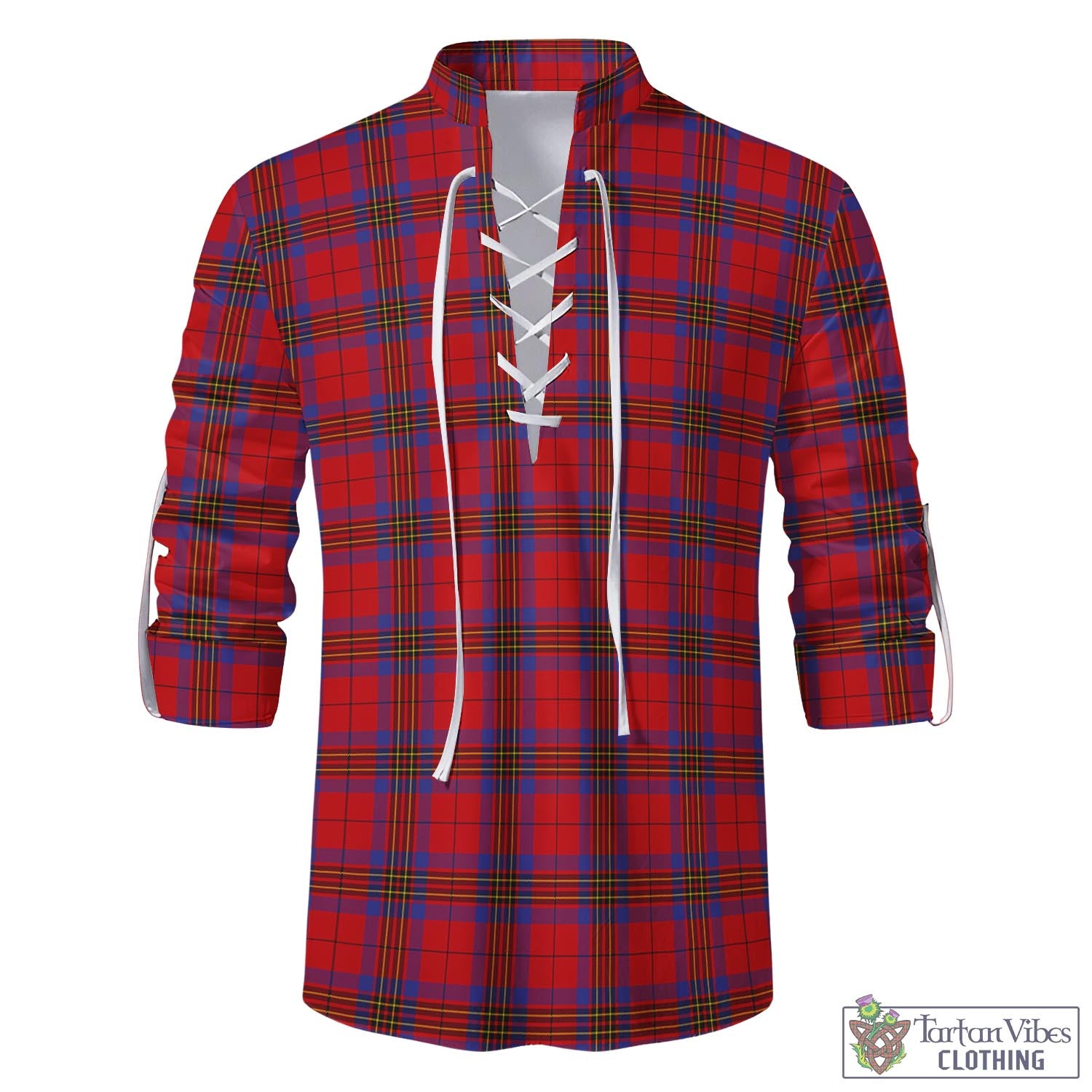 Tartan Vibes Clothing Leslie Modern Tartan Men's Scottish Traditional Jacobite Ghillie Kilt Shirt