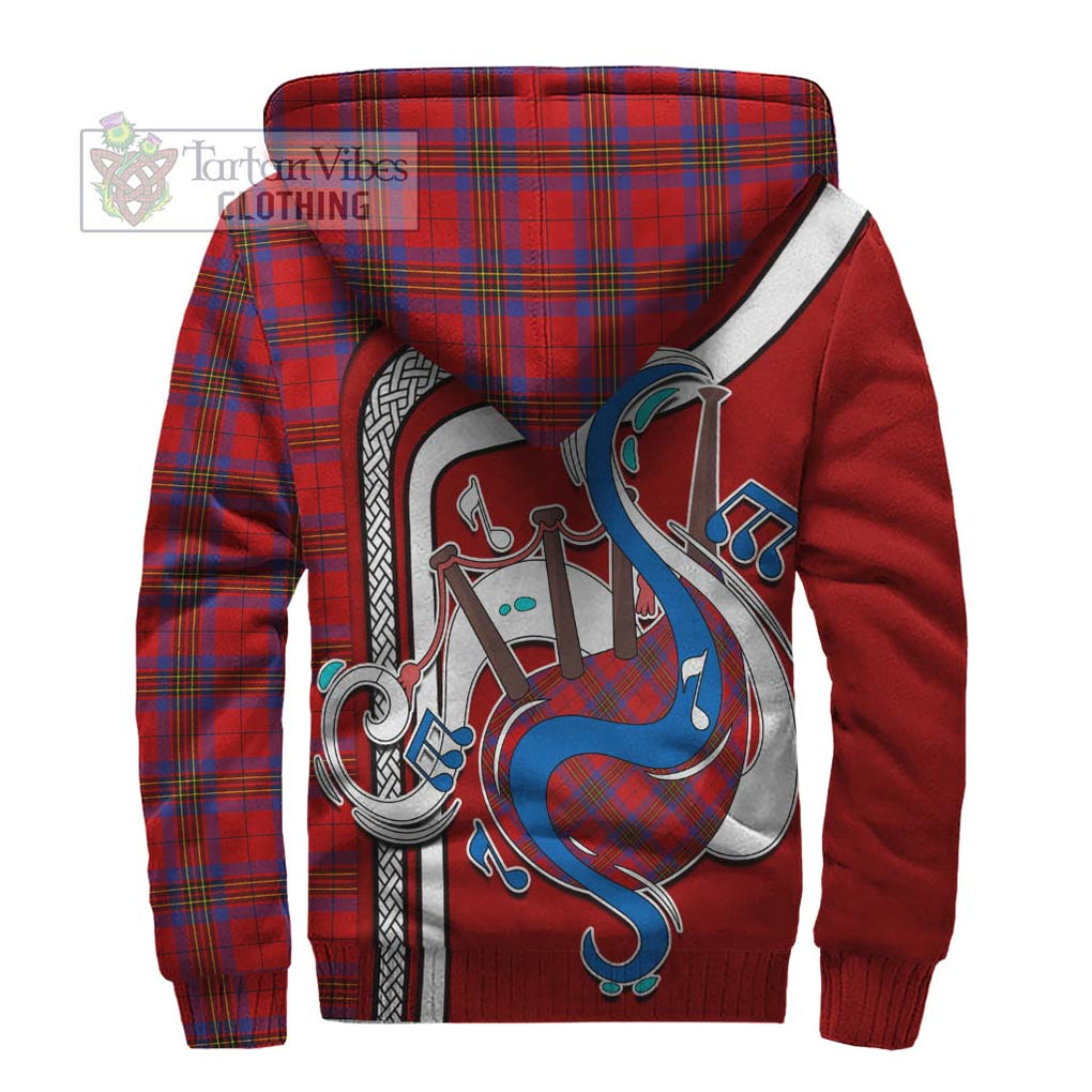 Leslie Tartan Sherpa Hoodie with Epic Bagpipe Style - Tartanvibesclothing Shop