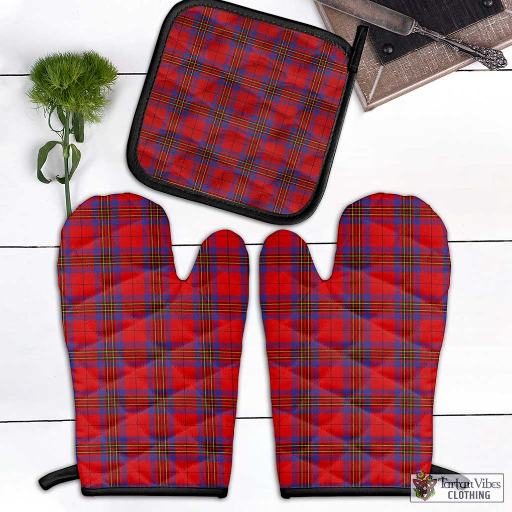 Leslie Tartan Combo Oven Mitt & Pot-Holder Combo 1 Oven Mitt & 1 Pot-Holder Black - Tartan Vibes Clothing