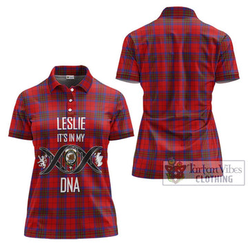 Leslie Tartan Women's Polo Shirt with Family Crest DNA In Me Style