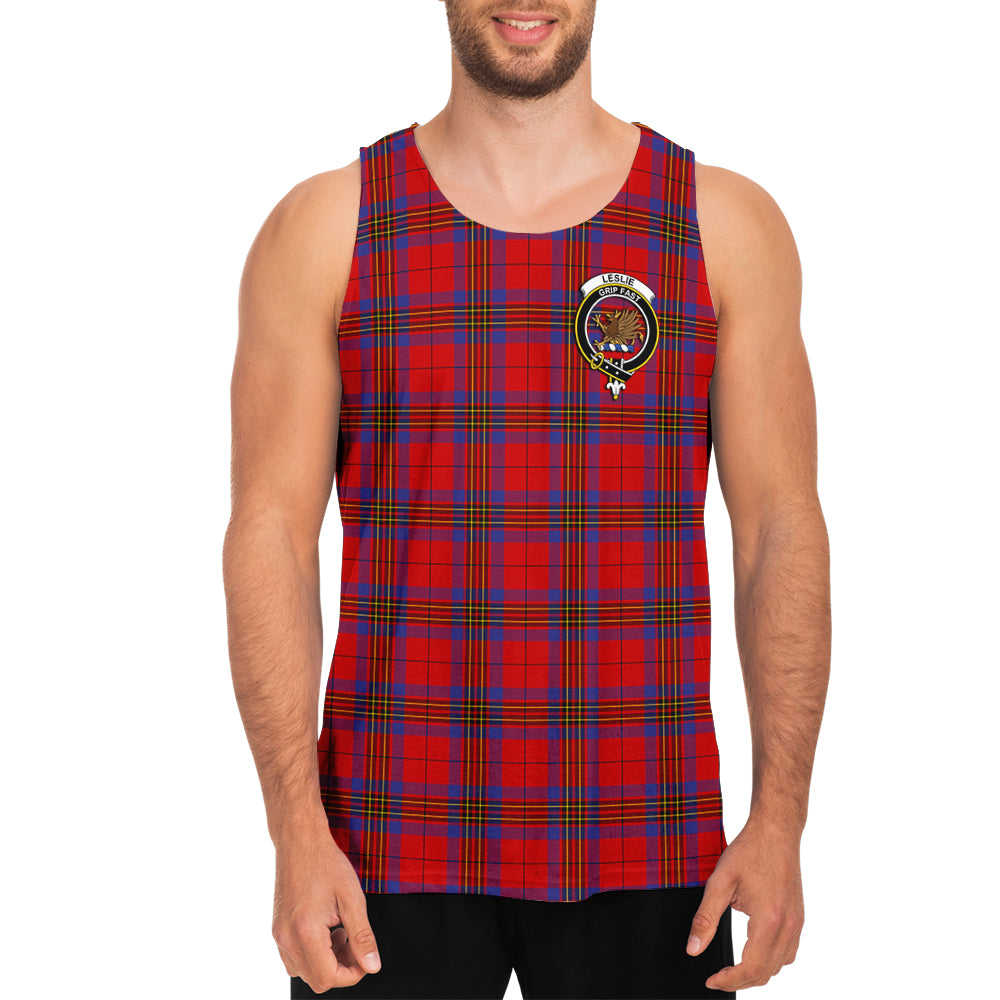 leslie-modern-tartan-mens-tank-top-with-family-crest