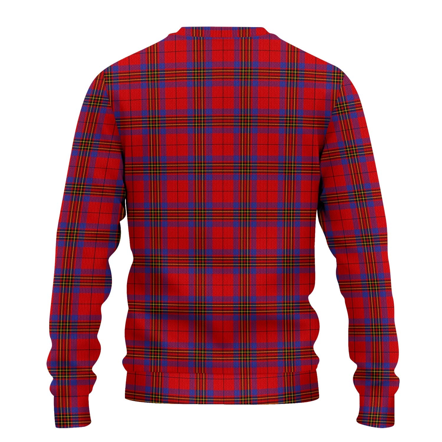 Leslie Modern Tartan Knitted Sweater with Family Crest - Tartanvibesclothing