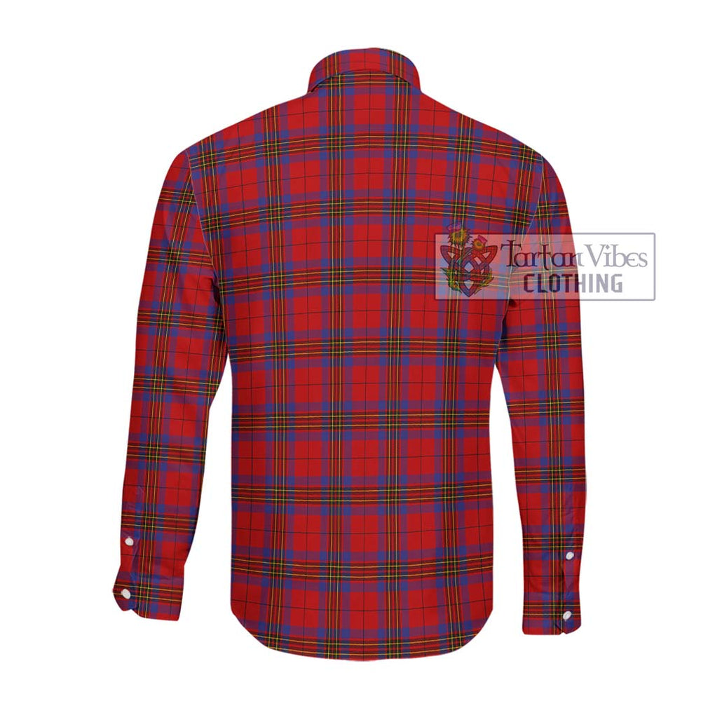 Leslie Tartan Long Sleeve Button Shirt with Family Crest DNA In Me Style - Tartanvibesclothing Shop