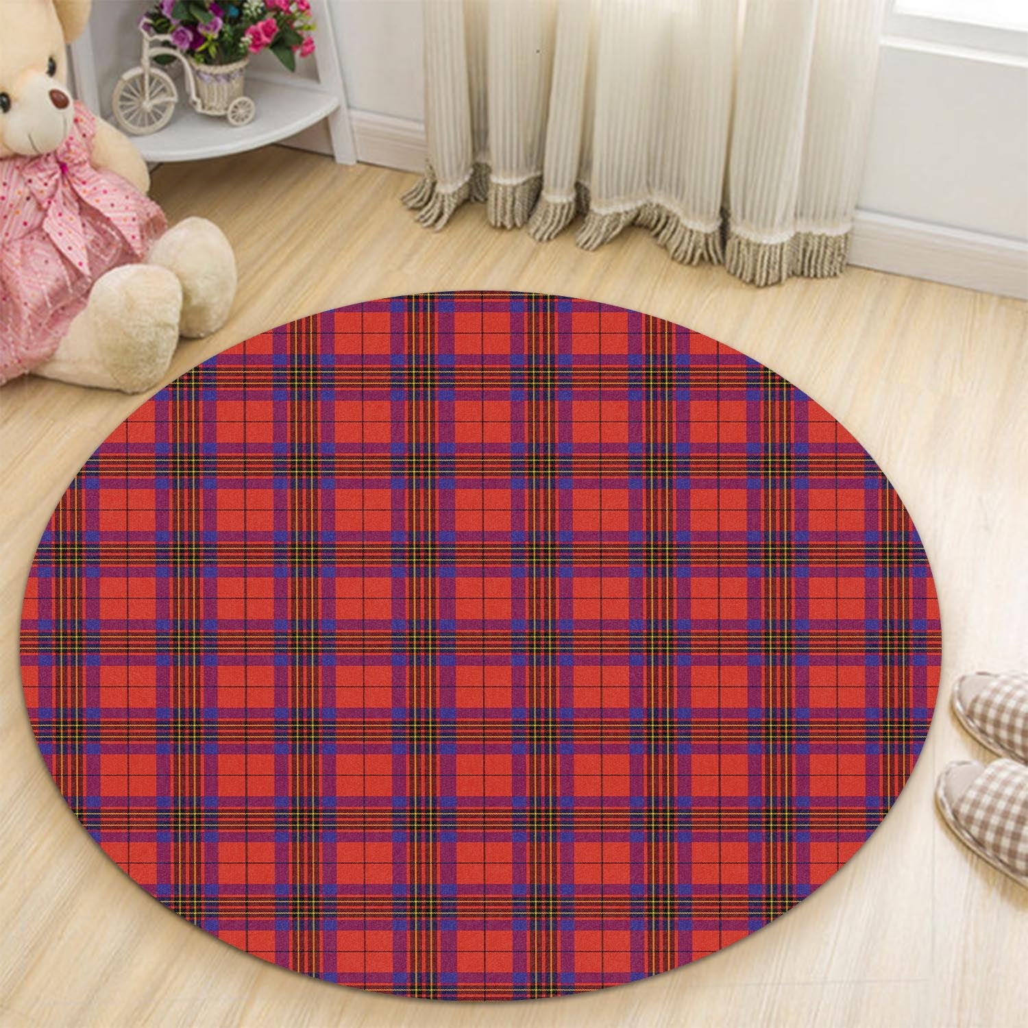 leslie-modern-tartan-round-rug