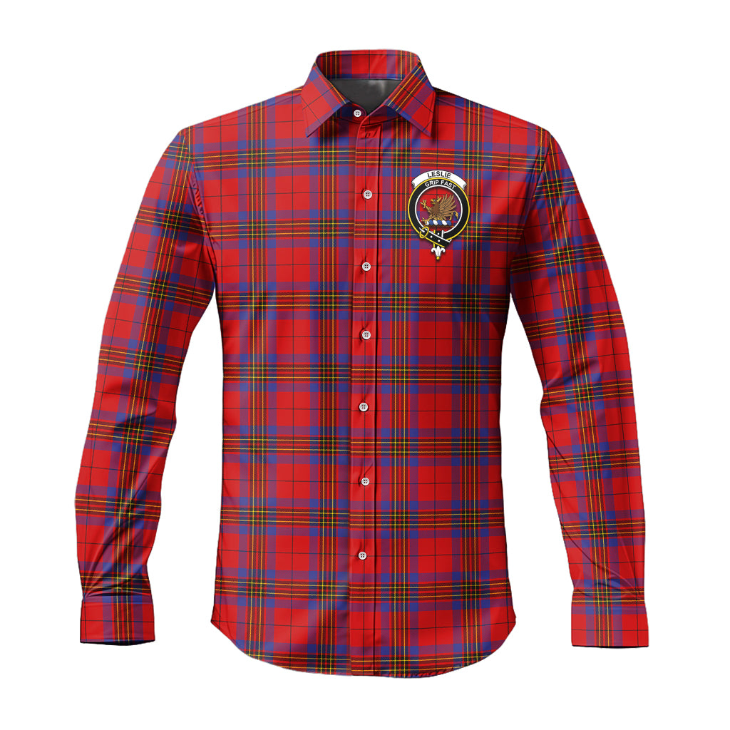 leslie-modern-tartan-long-sleeve-button-up-shirt-with-family-crest