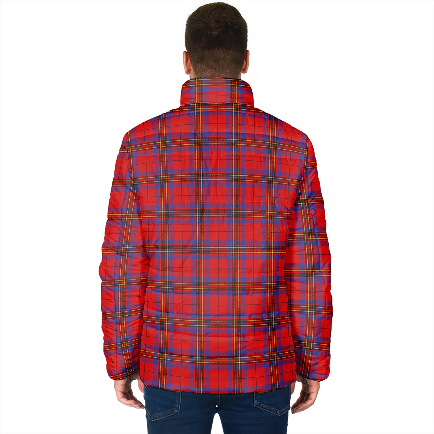 Leslie Tartan Padded Jacket with Family Crest - Tartan Vibes Clothing