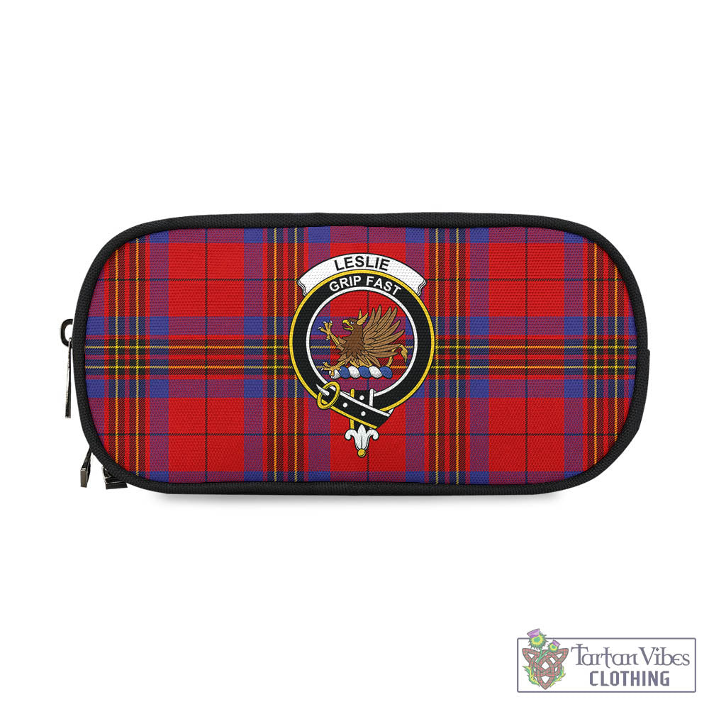 Tartan Vibes Clothing Leslie Modern Tartan Pen and Pencil Case with Family Crest