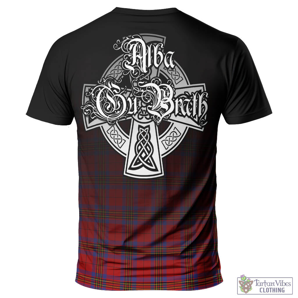 Tartan Vibes Clothing Leslie Modern Tartan T-Shirt Featuring Alba Gu Brath Family Crest Celtic Inspired